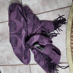 COACH Purple Scarf - Gorgeous wool,silk,angora,cashmere ITALY made like new